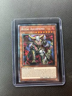 Yu-Gi-Oh! Royal Archfiend BPRO-EN004 1st Ed Foil Starlight Rare - Image 1