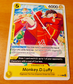 ONE PIECE CARD GAME PROMO CARTE ENGLISH MONKEY D LUFFY P-106 EN JCC MINT - Image 1