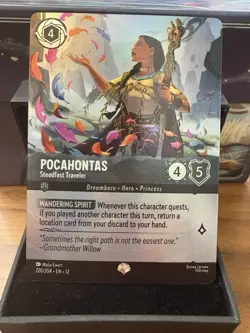 Pocahontas Steadfast Traveler 220/204 Epic Foil Wilds Unknown NM Disney Lorcana - Image 1