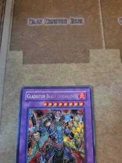 YUGIOH GLADIATOR BEAST HERAKLINOS GLAS-EN044 SECRET 1ST ED LP - Image 4