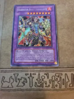 YUGIOH GLADIATOR BEAST HERAKLINOS GLAS-EN044 SECRET 1ST ED LP - Image 5