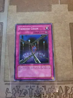 YUGIOH FIENDISH CHAIN ABPF-EN064 SUPER 1ST ED NM 1996 - Image 3