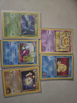 Pokemon 1st Edition 5 Card Non Holo Lot, Brocks Primeape, Sabrinas - Image 1