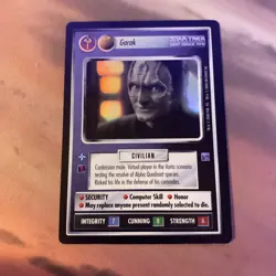 Star Trek CCG 1E Reflections GARAK FOIL Card NM NEVER PLAYED - Image 1