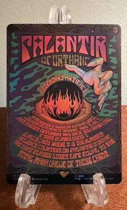 MTG Palantir Of Orthanc Borderless Poster Foil Lord of the Rings LOTR 749 Magic - Image 1