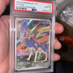 2025 POKEMON PFL EN-PHANTASMAL FLAMES ILLUSTRATION RARE #100 ZACIAN PSA 10 🔥 - Image 1