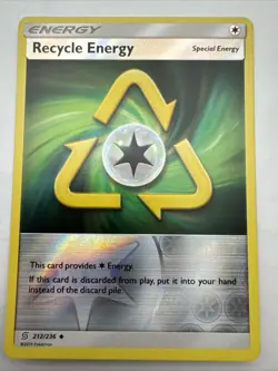 Pokemon TCG Recycle Energy Reverse Holo 212/236 Unified Minds - Image 1