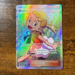 Pokemon TCG Bonnie Full Art Holo Card Sm-Forbidden Light 128/131 - Image 1