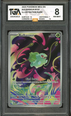 🌱 2025 Pokemon Bulbasaur #133 – Illustration Rare IR TGA 8 (NM-MINT) - Image 1