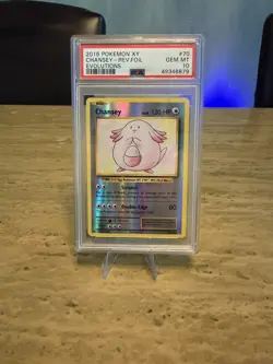 2016 POKEMON XY EVOLUTIONS #70 CHANSEY-REVERSE HOLO PSA 10 - Image 1
