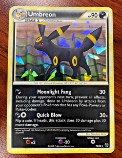 Pokemon- Umbreon 10/90 Rare- Undaunted 2010- Cracked Ice Holo - Image 1