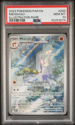 2023 POKEMON PAR EN MIENSHAO ILLUSTRATION RARE PSA 10 - Image 1