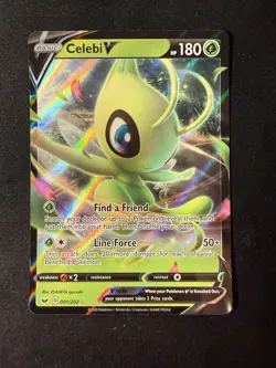2020 Pokemon, Sword & Shield, #1/202 Celebi V, Holo Ultra Rare - Image 1