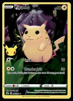 Pikachu 005/025 Holo Rare Celebrations Pokemon Near Mint - Image 1