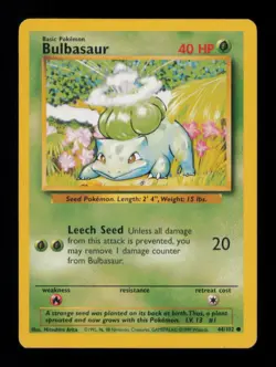 BULBASAUR COMMON 44/102 LP POKEMON - Image 1