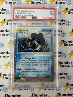 Lapras ex Holo #99 2003 Pokemon Ruby & Sapphire PSA 7 - Image 1