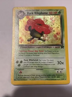 1st Edition Dark Vileplume 13/82 Team Rocket Rare Holo Pokemon Card - Image 1