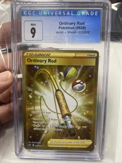 DW Ordinary Rod (215/202) SwSh Base Set Pokemon CGC Graded Gem Mint 9 - Image 1