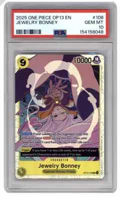Jewelry Bonney OP13-108 Carrying on His Will Super Rare Foil English PSA 10 - Image 1