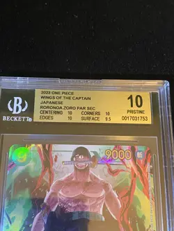 Roronoa Zoro Alt. Art OP06-118 SEC Beckett Pristine 10 One Piece - Image 2