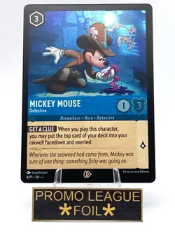 LORCANA carte promo ENG 8/P1 Mickey Mouse 🌟 Foil🌟 Neuve - Image 1