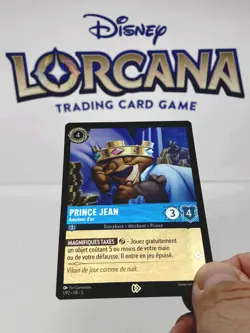 LORCANA carte promo FR5 1/P2 Prince Jean 🌟Foil🌟 avec protection magnetique - Image 1