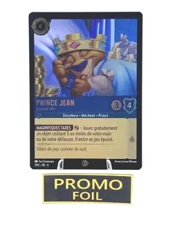 LORCANA carte promo FR5 1/P2 Prince Jean 🌟Foil🌟 avec protection magnetique - Image 3