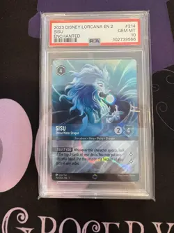 2023 DISNEY LORCANA EN 2-RISE OF THE FLOODBORN #214 SISU ENCHANTED PSA 10 - Image 1