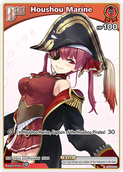Houshou Marine C hololive OFFICIAL CARD GAME hBP02-028 Quintet Spectrum ENGLISH - Image 1