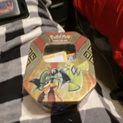 Pokemon Tin with Cards Collectible Card Game Random Cards - Image 1
