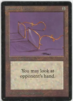 Glasses of Urza - Beta Edition - Moderate Play Magic MTG English Edge Wear - Image 1