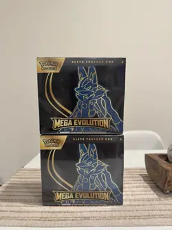 2x Pokemon TCG Mega Evolution Lucario Elite Trainer Box ETB NEW FACTORY SEALED - Image 1
