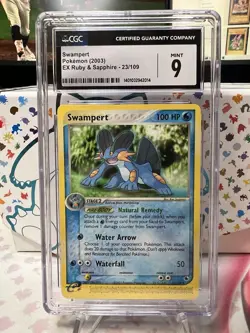 Pokemon - Swampert - CGC 9 Mint - EX Ruby & Sapphire 23/109 - Freshly Graded - Image 1