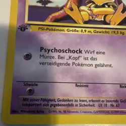 Wizards of the Coast Abra 43/102 Base Set 1999 Common 1st Ed German 30HP - Image 2