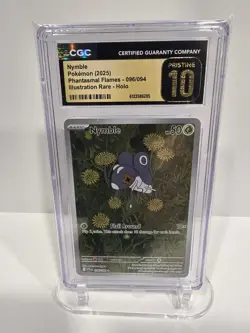 CGC Pristine 10 Pokemon 2025 Nymble Illustration Rare Phantasmal Flames #96 - Image 1