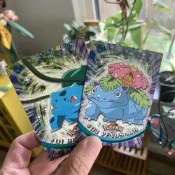 Pokemon Topps Venusaur #03 + Bulbasaur #01 - Non Holo Blue Label - Image 1