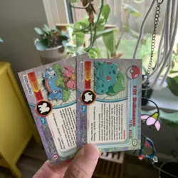 Pokemon Topps Venusaur #03 + Bulbasaur #01 - Non Holo Blue Label - Image 2