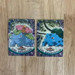 Pokemon Topps Venusaur #03 + Bulbasaur #01 - Non Holo Blue Label - Image 3