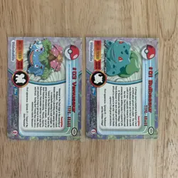 Pokemon Topps Venusaur #03 + Bulbasaur #01 - Non Holo Blue Label - Image 4