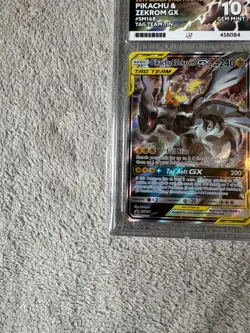 2019 Pokemon Black Star Promo SM168 Pikachu & Zekrom GX Ace 10 Gem Mint Tag Team - Image 4