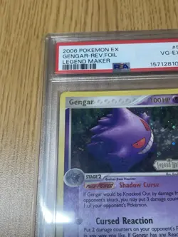 Pokemon EX Legend Maker Gengar Holo Foil Stamped Fart Swirl 5/92 2006 PSA 4 - Image 3