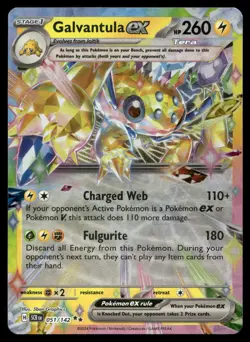 Galvantula ex 51/142 Double Rare Stellar Crown Pokemon NM - Image 1