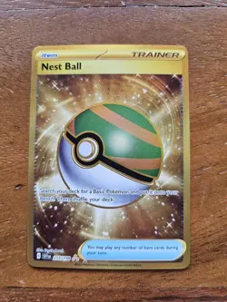 Pokemon Lot Of 2 Gold Nest Ball 255/198 And Switch 206/165 Triple Gold Star - Image 4