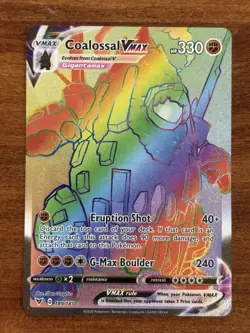Pokemon TCG: Coalossal VMAX (Secret) 189/185 Swsh04: Vivid Voltage Holo - Image 1