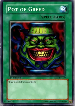 Pot of Greed SD3-EN019 Structure Deck: Blaze of Destruction Yu-Gi-Oh MP - Image 1