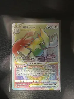 Pokemon Lugia VSTAR 202/195 Secret Rare NM Silver Tempest Holo Card - Image 3