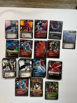 Gundam War Collectable Card Game CCG 129 Card Lot + 9 Foil - Image 1