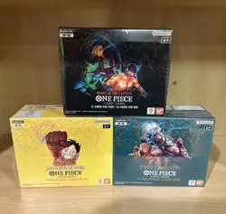 One Piece Card Game English Booster Box Lot of 3 *OP-06, OP-07, OP-08* | SEALED - Image 1