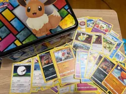 Pokemon Bulk Lot 1200+ Cards in Eevee Collector Tin Uncommon & Common TCG - Image 3