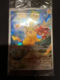 Pokemon Pikachu SVP 027 Black Star Sealed Promo Paldea Evolved Holo Card - Image 1